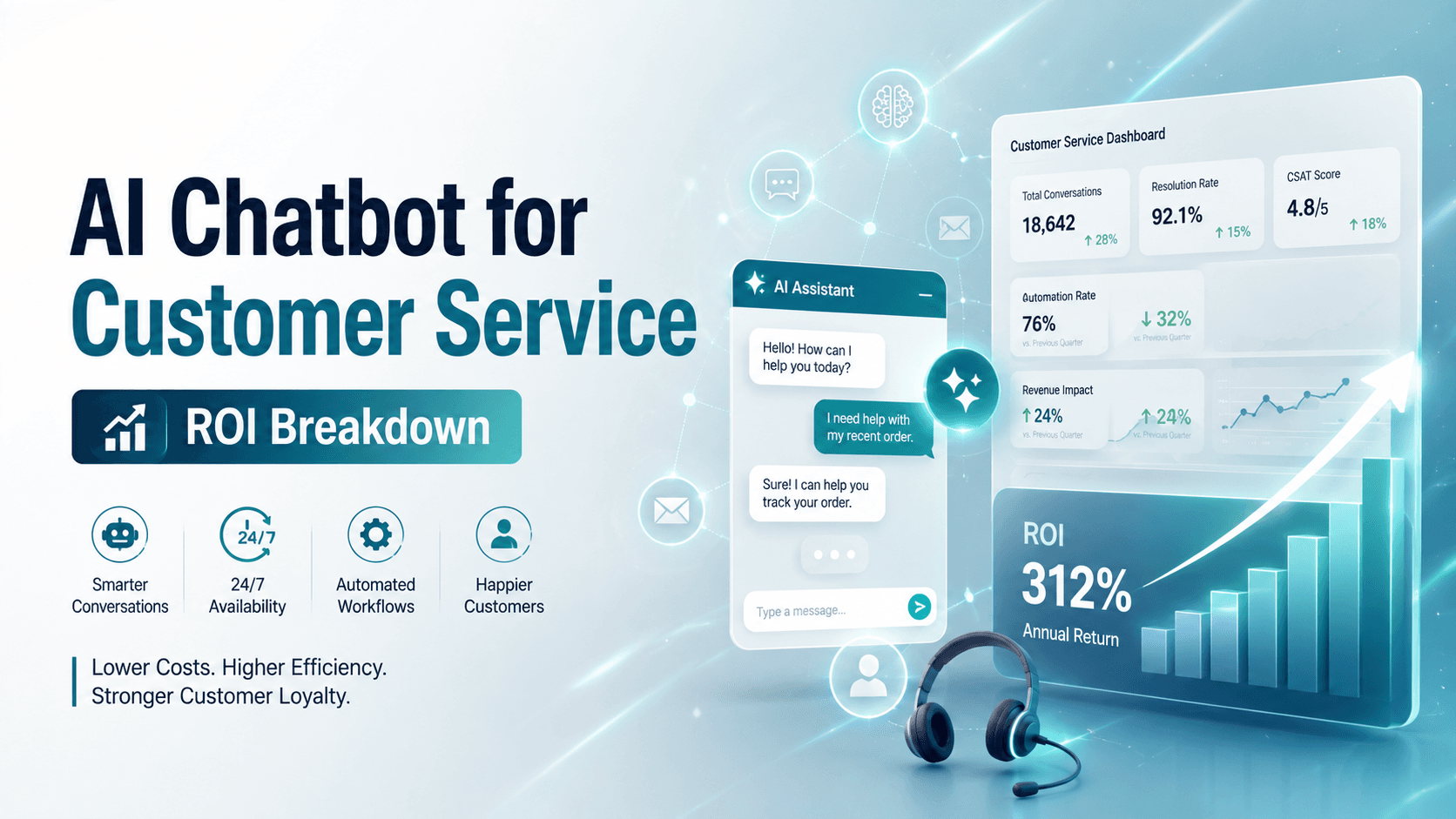 Customer service chatbot ROI guide with cost, savings, and payback analysis