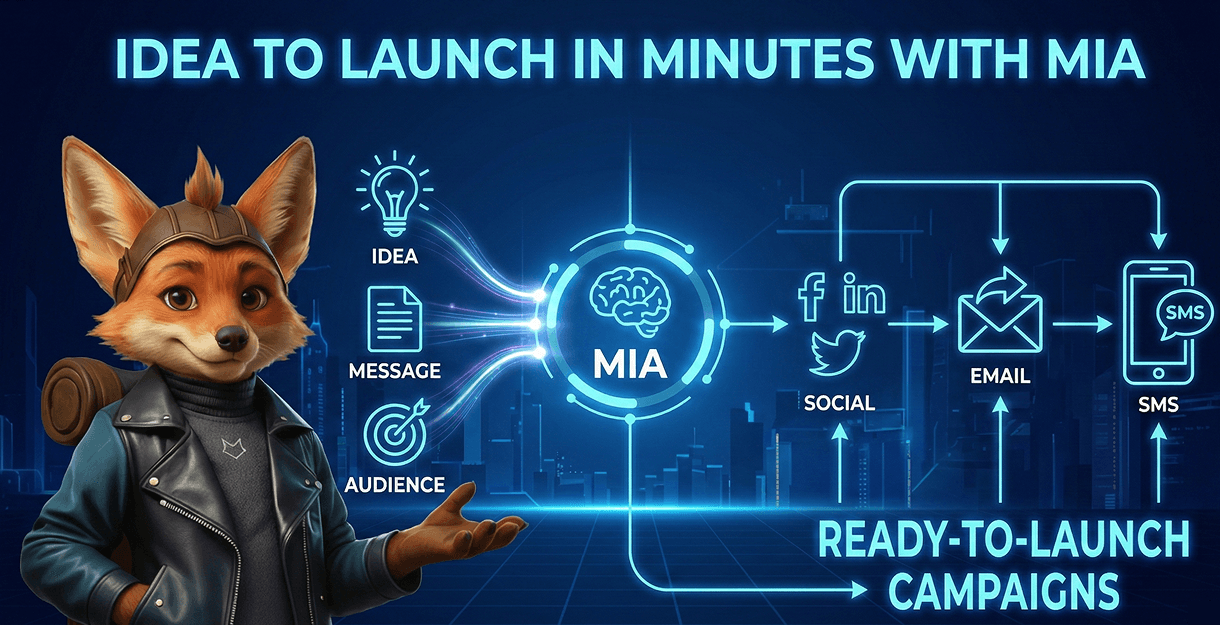 Turn Your Ideas into Ready-to-Launch Social, Email, and SMS Campaigns with MIA