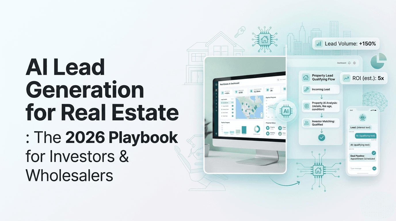 AI lead generation for real estate playbook for investors and wholesalers
