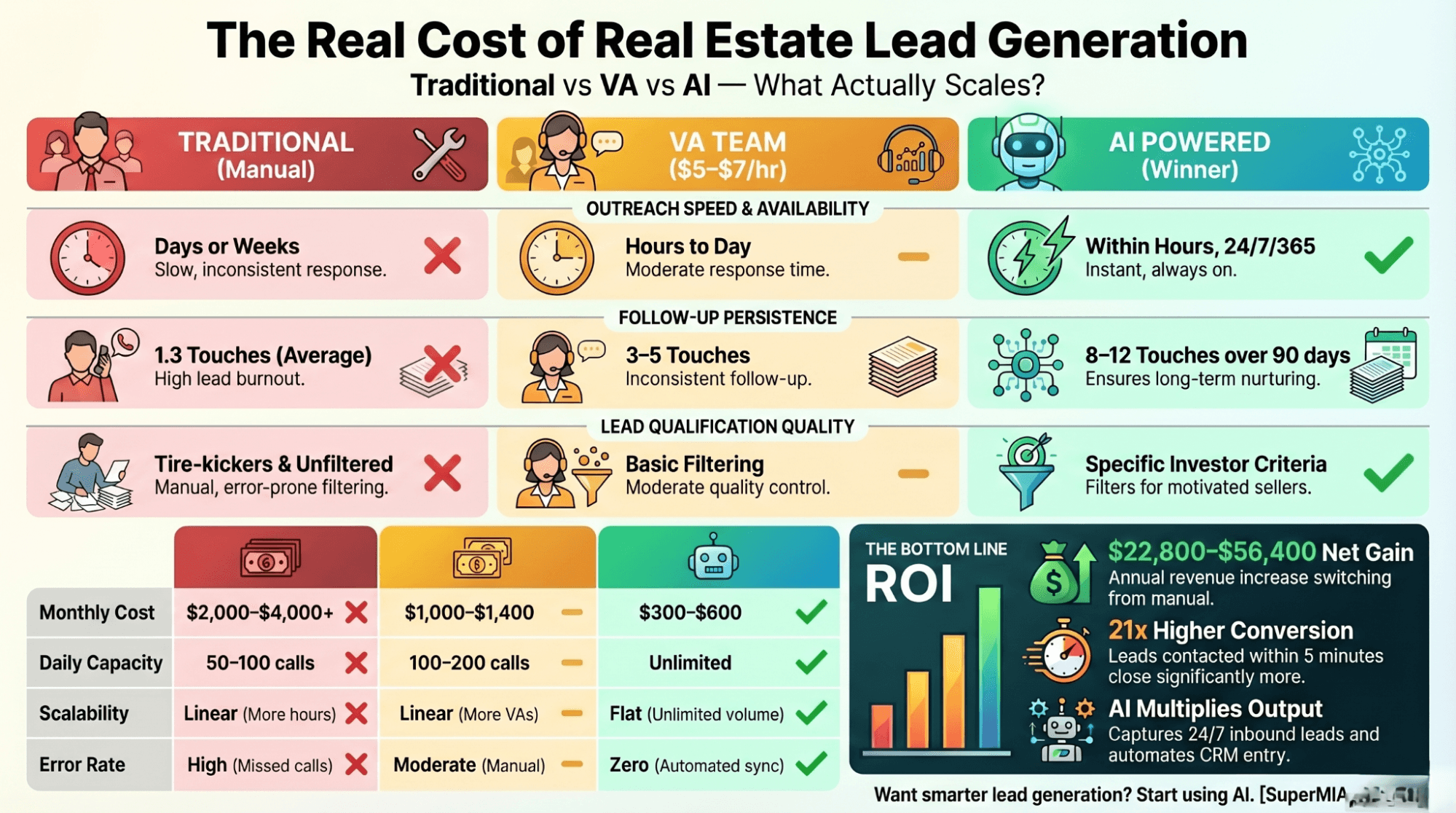 Why traditional real estate lead generation fails in 2026 infographic