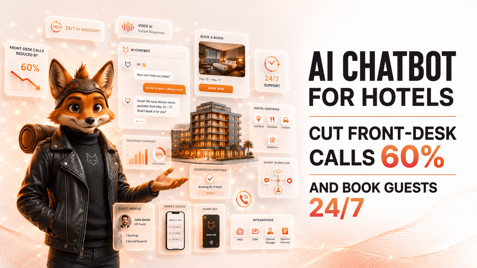 AI Chatbot for Hotels: Cut Front-Desk Calls 60% and Book Guests 24/7