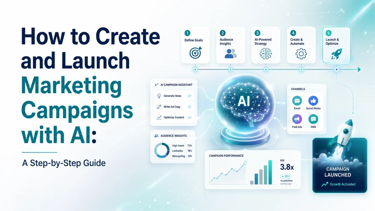 AI marketing campaign step-by-step guide illustration