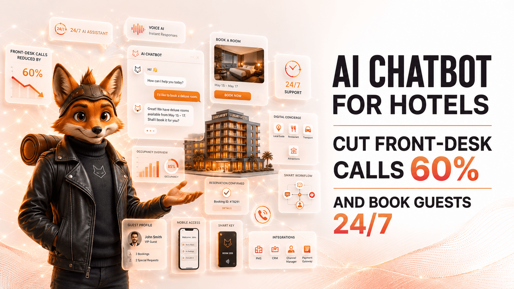 AI chatbot for hotels — cut front-desk calls 60% and book guests 24/7