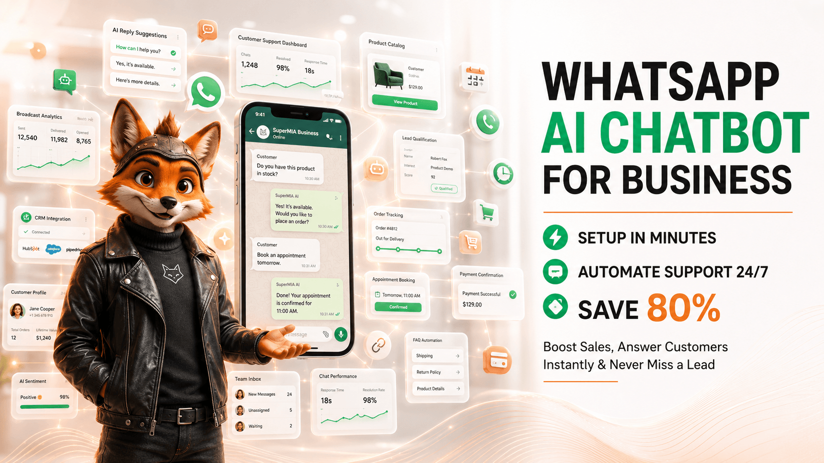 WhatsApp AI chatbot for business — setup, use cases and pricing in 2026