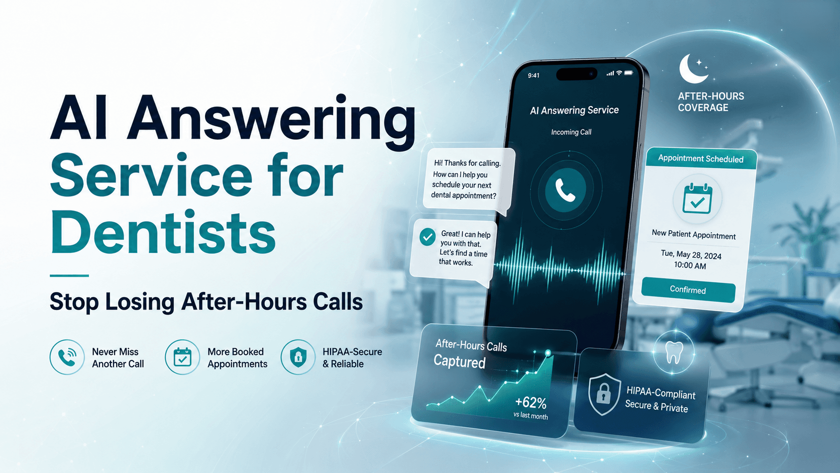 AI answering service for dentists guide focused on after-hours call capture