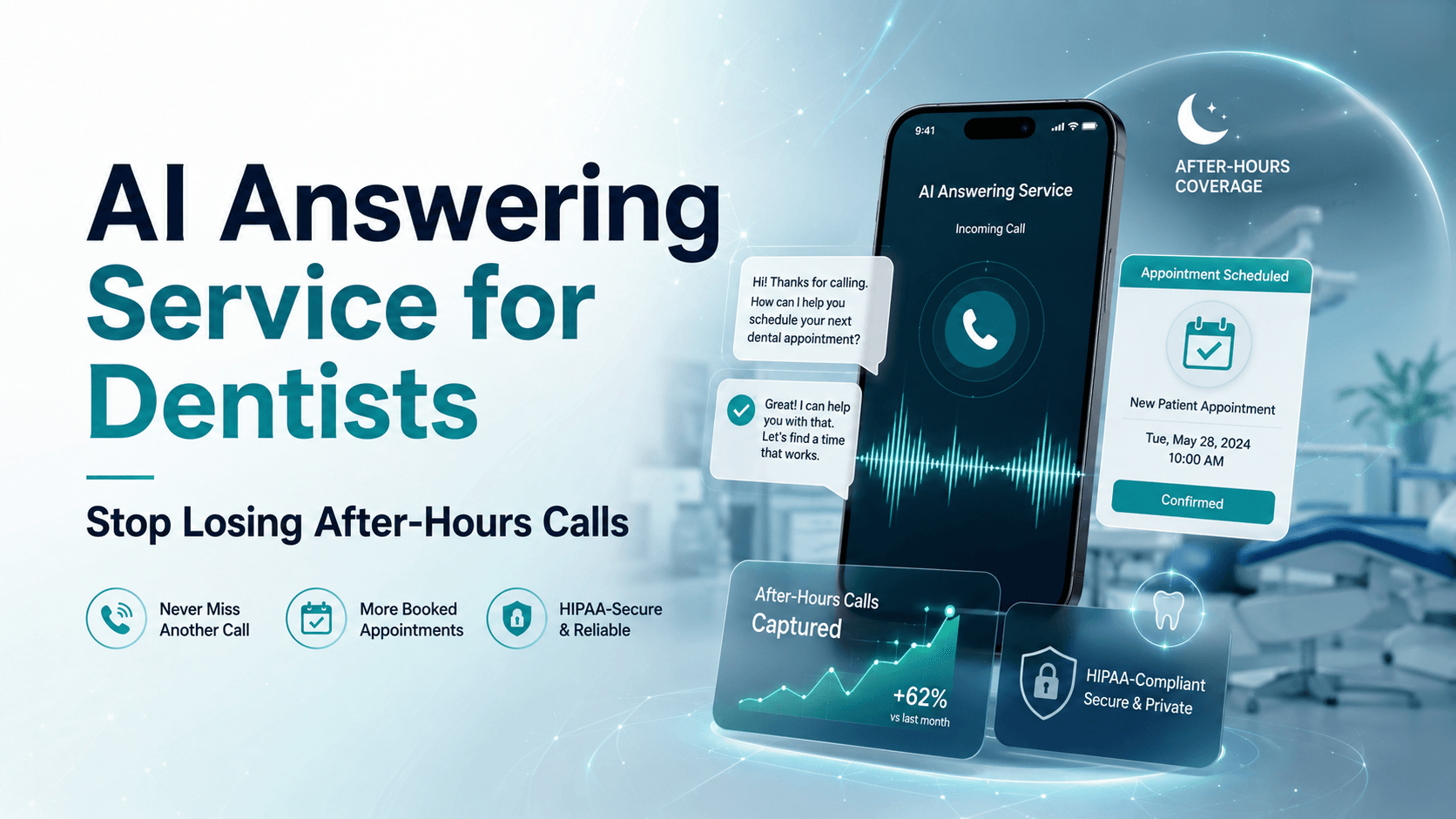 AI answering service for dentists guide focused on after-hours call capture