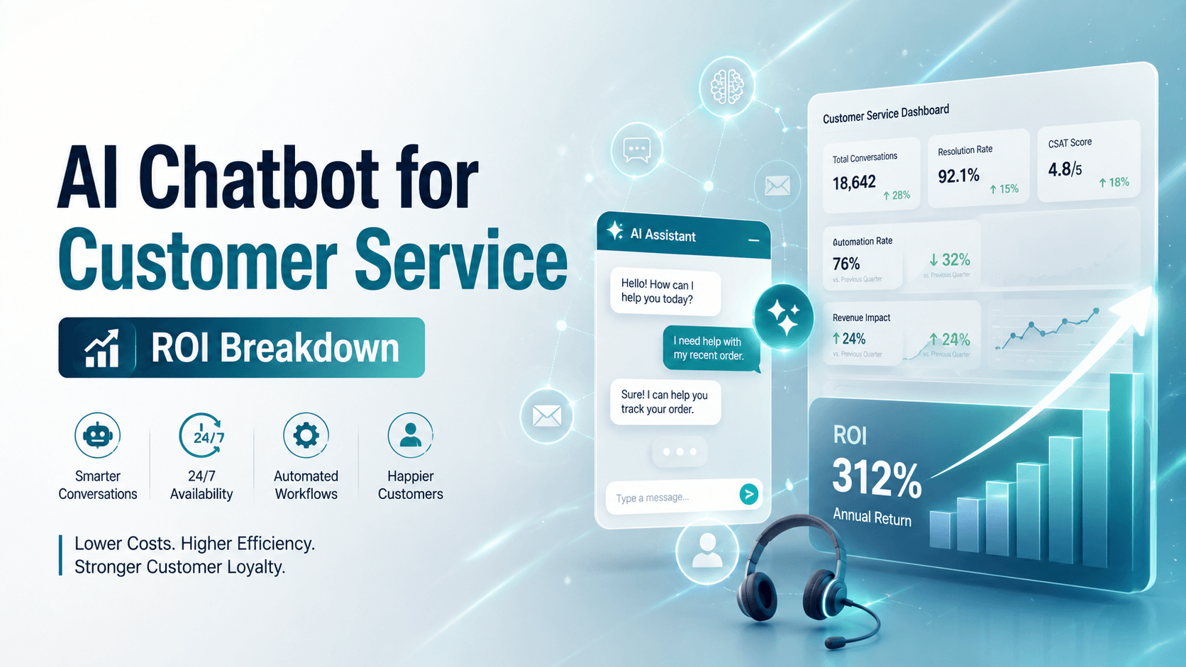 Customer service chatbot ROI guide with cost, savings, and payback analysis