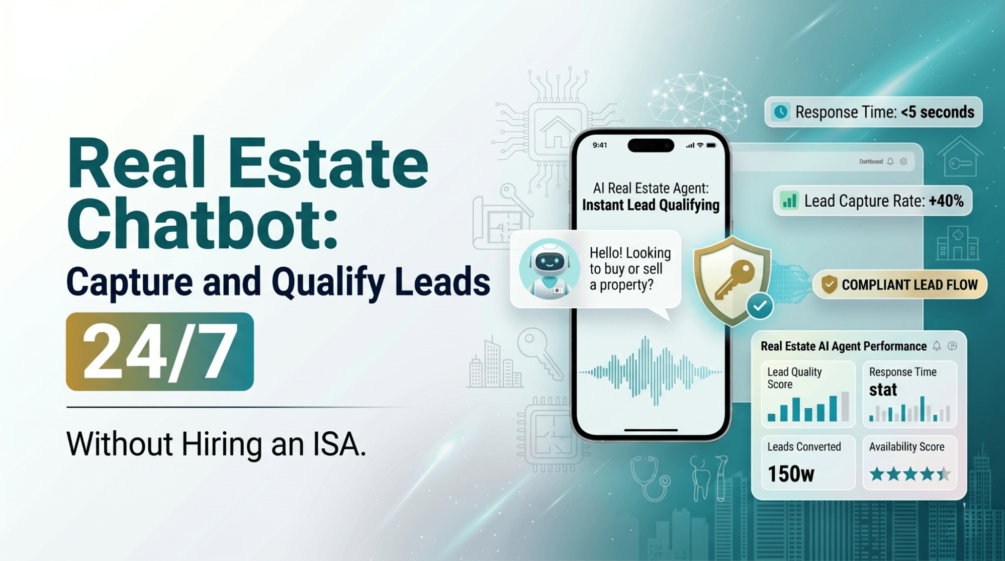 Real estate chatbot qualifying property leads 24/7 without an ISA