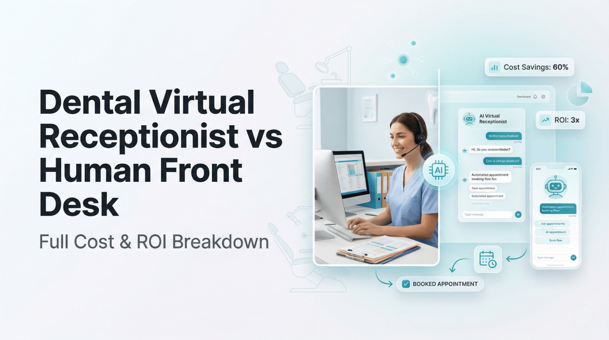 Dental virtual receptionist vs human front desk cost and ROI comparison