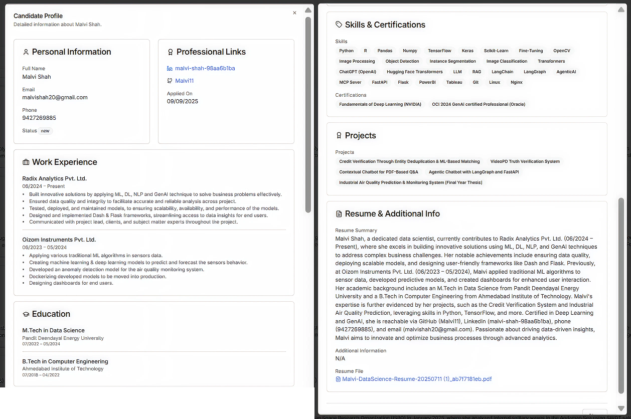 Resume Ingestion and Parsing