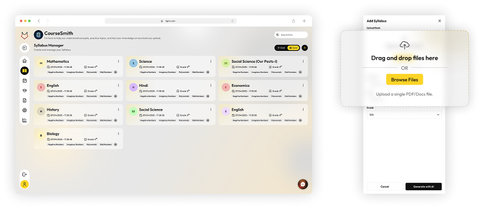 CourseSmith — Upload Book