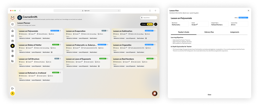 CourseSmith — AI Lesson Planner