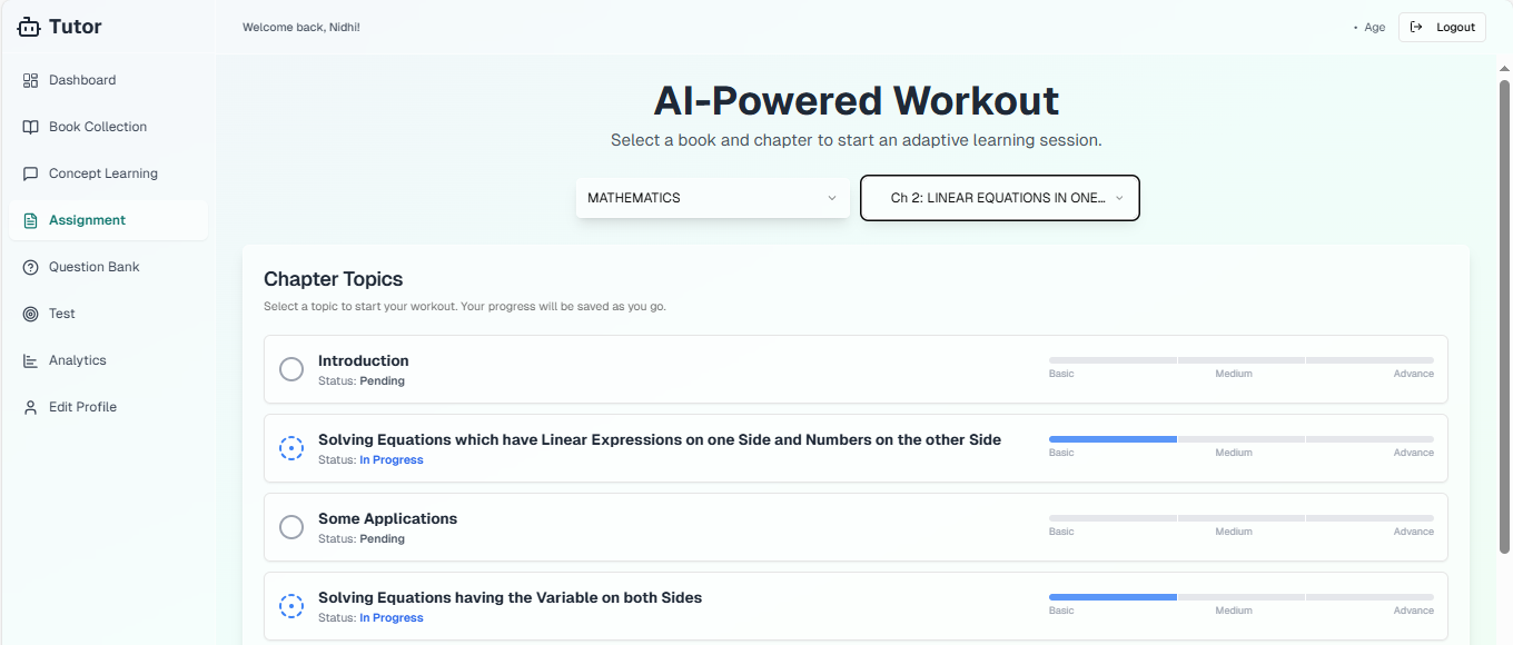 Adaptive Practice — Assignments Tailored to Her Adaptive Practice